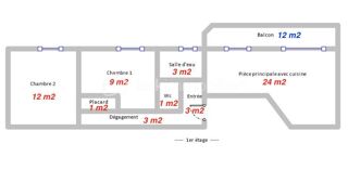 Appartement  vendre 3 pices 56 m