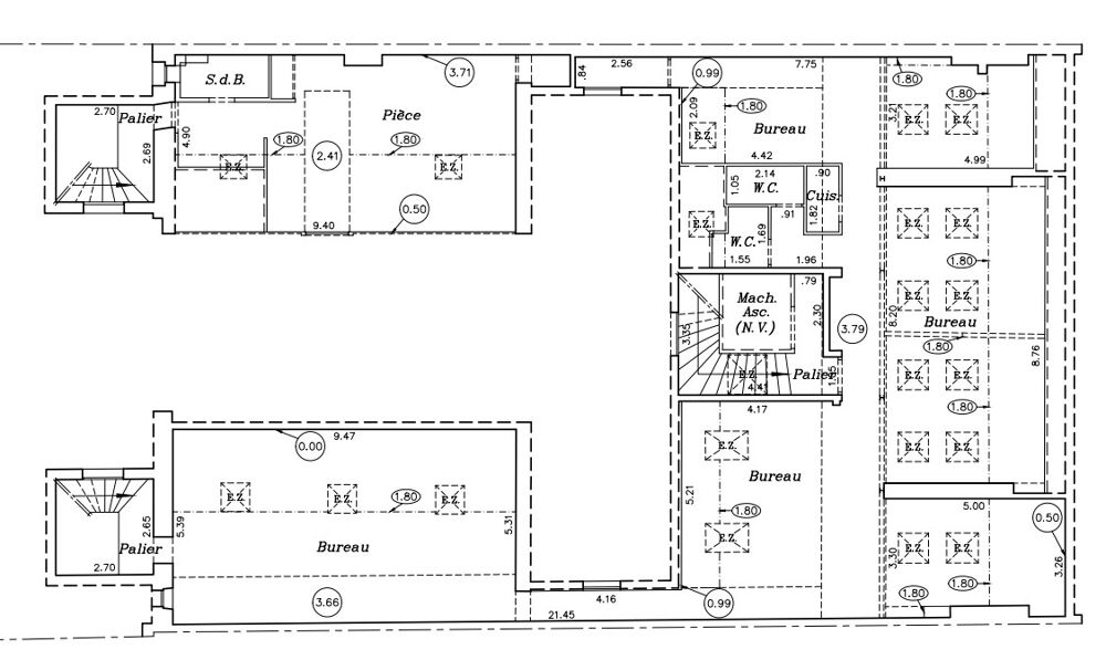  A louer bureaux de 185,50 m² Paris 8