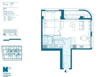  Appartement � vendre 2 pi�ces 47 m�