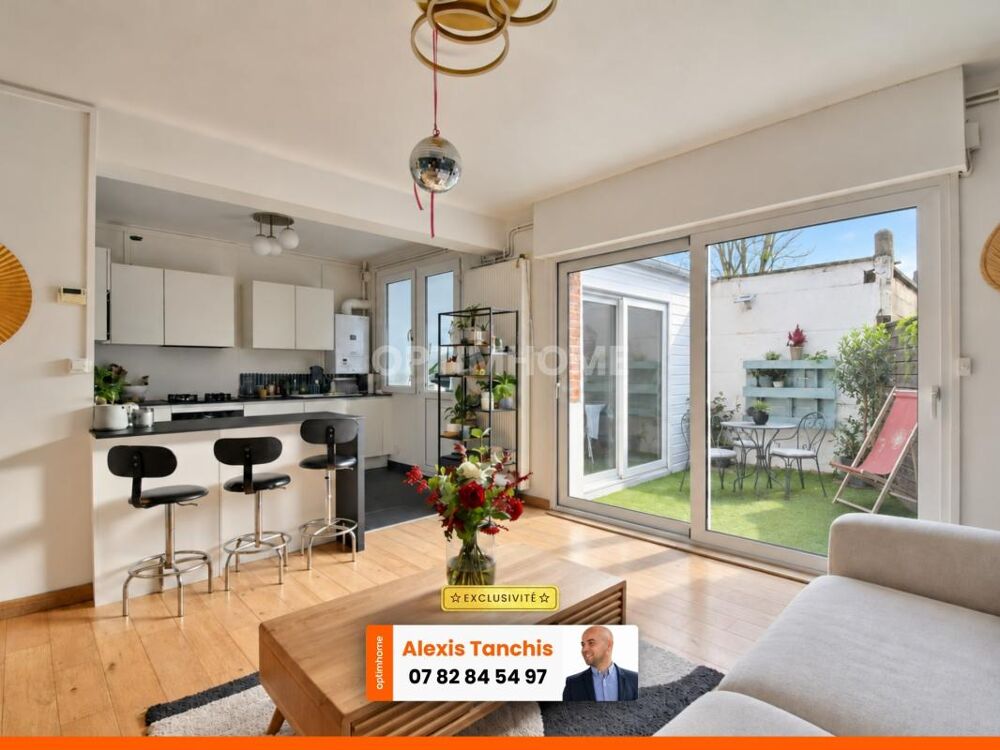 Vente Appartement T2 rénové 58 m², petite copro, terrasse au calme & garage privatif - MARCQ EN BAROEUL Marcq en baroeul