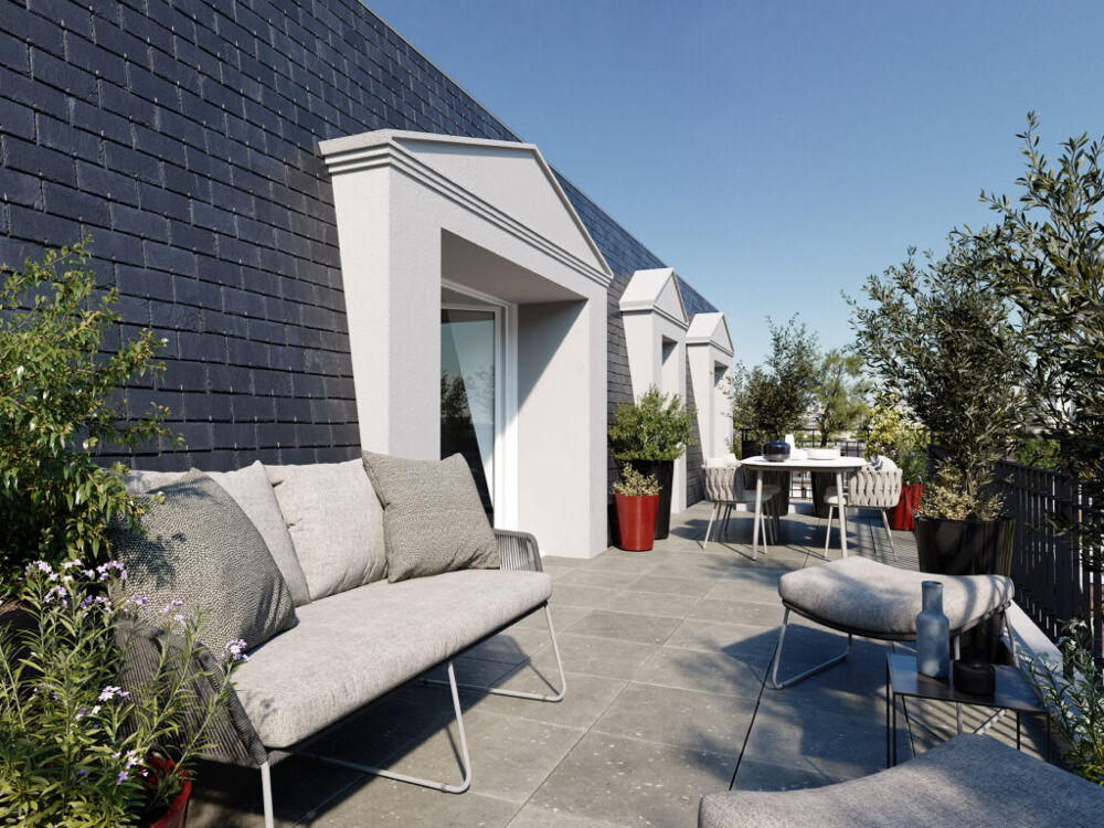 BEAU F5 de 110 m2 + 17m2 de terrasse, exposition SUD OUEST, 44m2 de Séjour , à 7 min à pied du M14