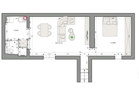  Appartement � louer 2 pi�ces 43 m�