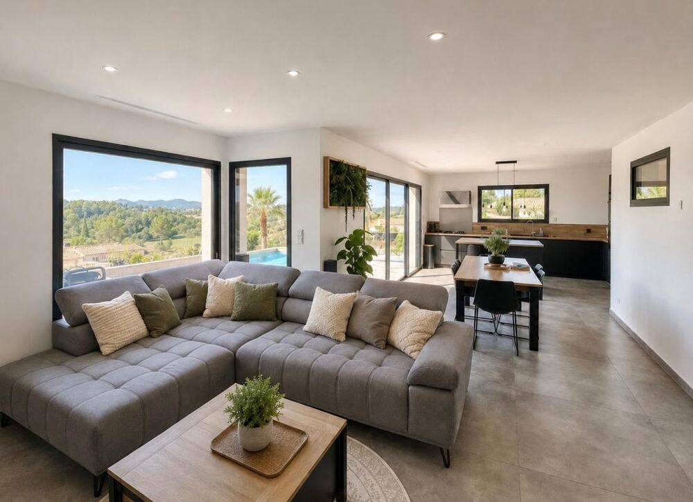 Villa contemporaine 5 pièces 150m² Piscine chauffée - Garage - Vue panoramique