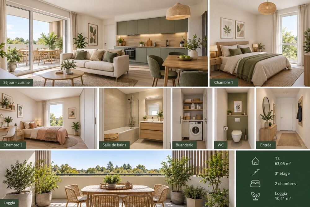 Vente Appartement T3 lumineux avec grande loggia – Villenave-d'Ornon Villenave d ornon