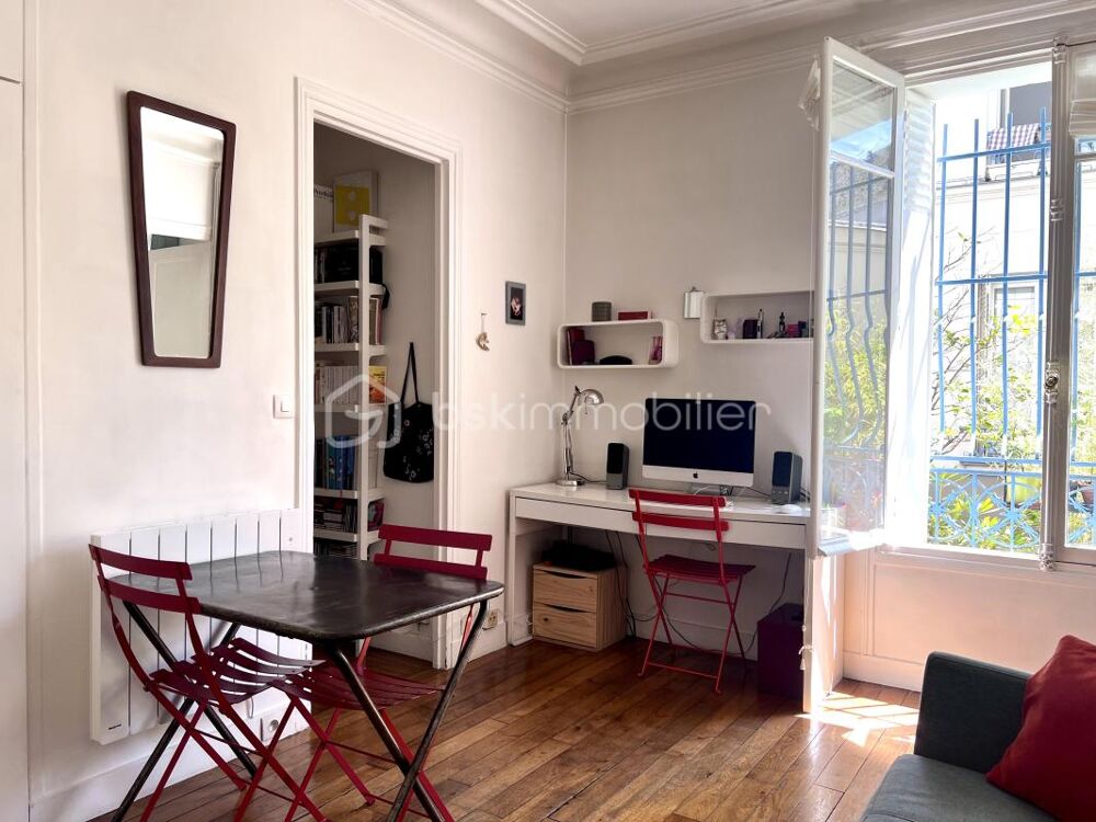 PARIS 18?  RUE CAVALLOTTI 2 pièces de 37,07 m²  Calme absolu  Charme de l'ancien  Belle hauteur sous plafond