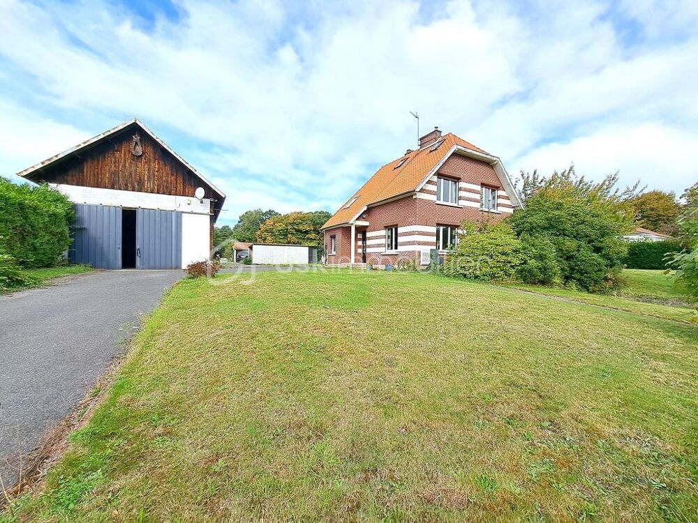 PAVILLON EN BRIQUES AVEC GRAND TERRAIN, HANGAR ET BOX A CHEVAUX  PROCHE DABBEVILLE & DE LA BAIE DE SOMME