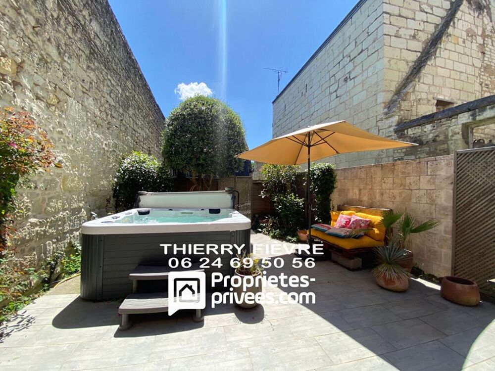 A VENDRE 37140 Chouzé sur Loire Maison de village 5 pièces , 115 m2 , 3 chambres avec patio et spa
