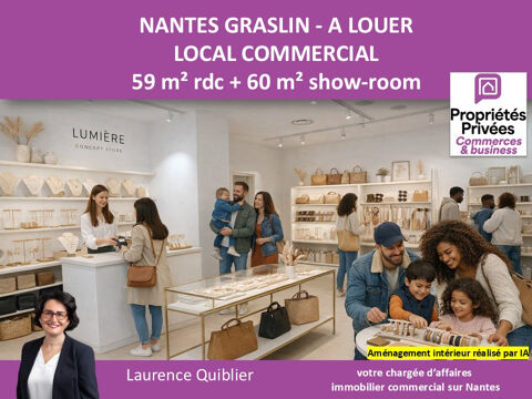 44000 NANTES - LOCAL COMMERCIAL 119 m&sup2; , A LOUER QUARTIER GRASLIN 3958 44000 Nantes
