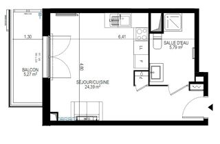  Appartement � louer 1 pi�ce 30 m�