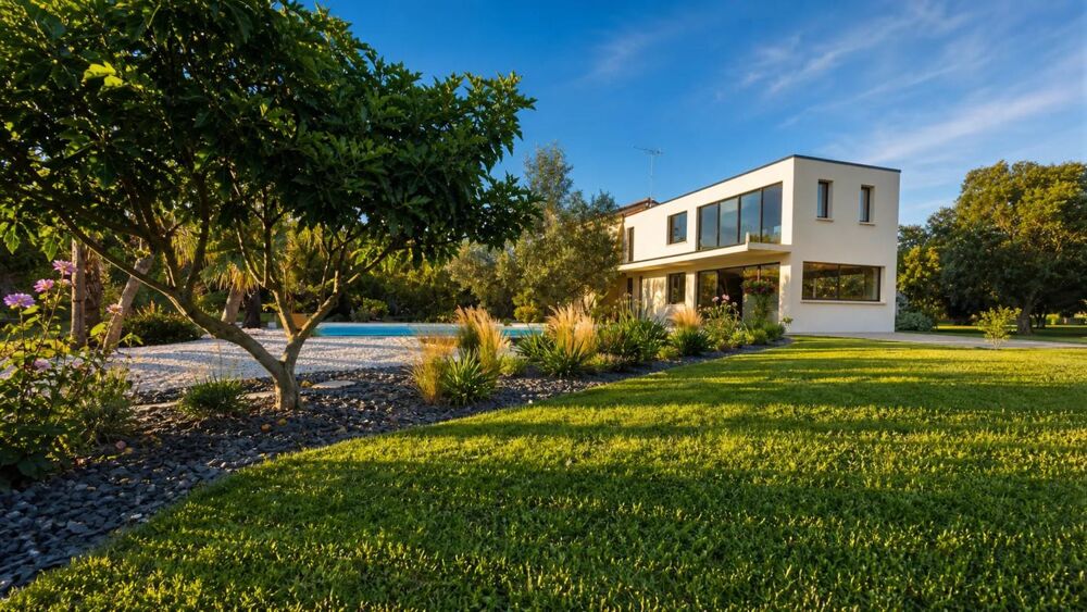 Maison authentique et contemporaine avec piscine et garage 167m2