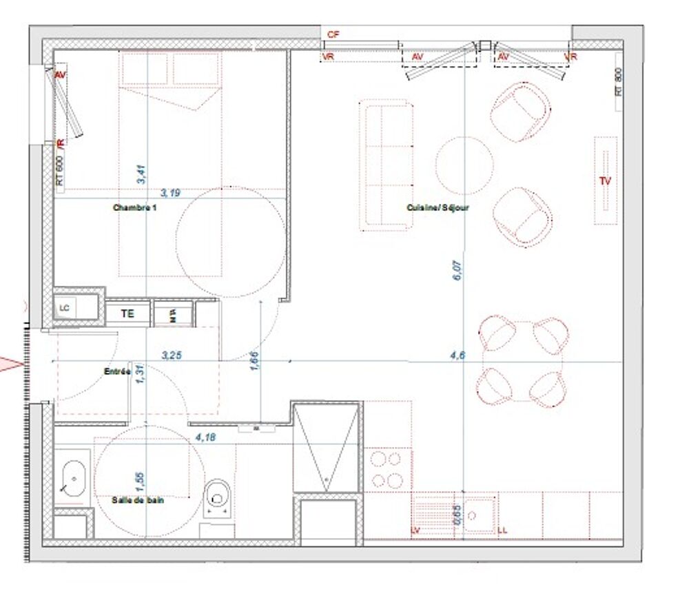 Location Appartement T2 avec parking à bordeaux Bordeaux