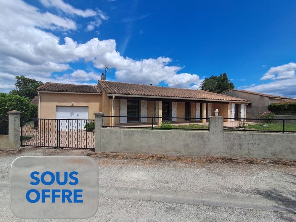 Vente Maison Villa de plain-pied 130m² avec jardin et garage - 11150 Villesiscle Bram