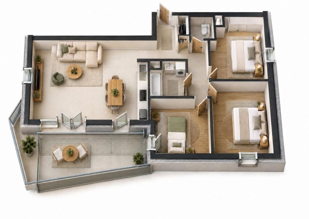 Vente Appartement Appartement Neuf livré Juin 2027, 3 chambres Ville la grand