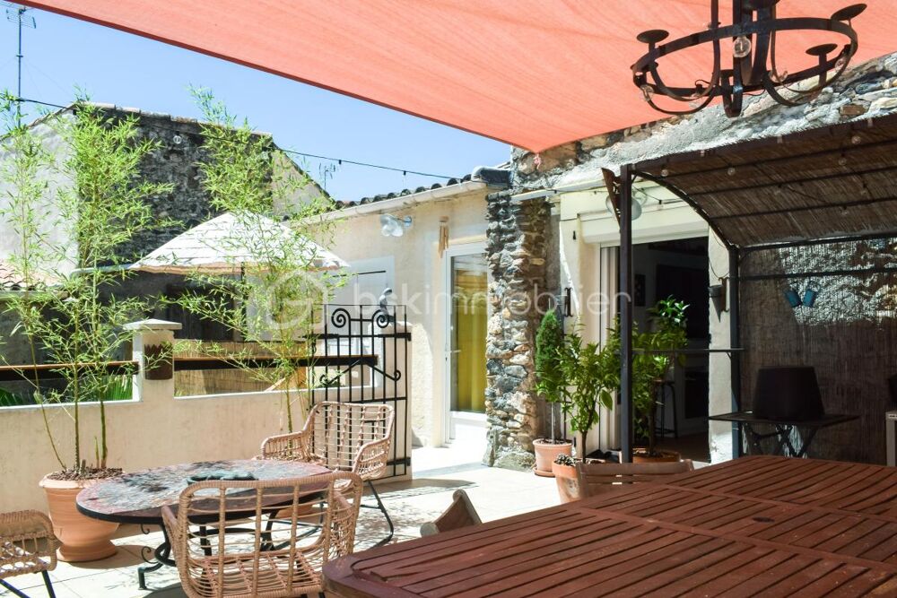 A Fontès, maison de village avec cachet, extérieur sans vis-à-vis, Spa, garage, atelier
