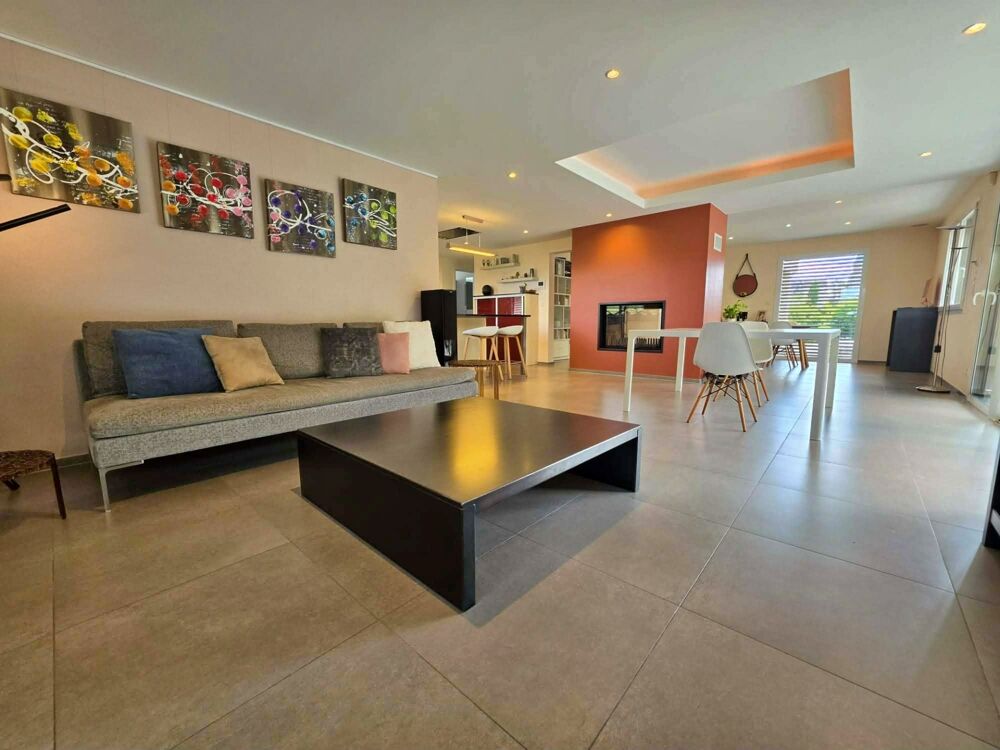 Maison à vendre 9 pièces KEMBS LOECHLE (68).Belle maison contemporaine de 250 m², 14 ares, avec piscine, en lisière de forêt