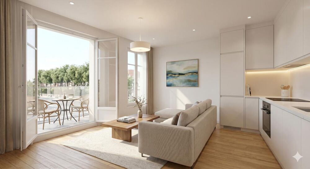 Beau Studio avec Balcon au coeur d'une belle résidence, proche des commodités et des transports