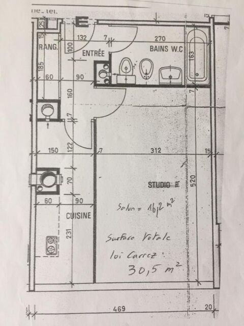  Appartement  louer 1 pice 31 m