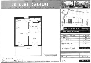  Appartement � vendre 2 pi�ces 37 m�