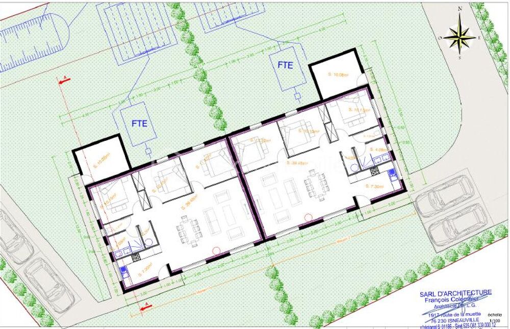 ***MAISON JUMELEE PLAIN PIED 100 M2 SUR 750 M2 TERRAIN A FINALISER SELON VOS ENVIES -SAINT MARDS (76730)***