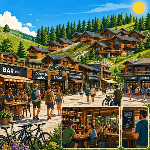 Fonds de commerce BAR Licence 4 Station internationale MOUTIERS (73) 295000 73600 Moutiers