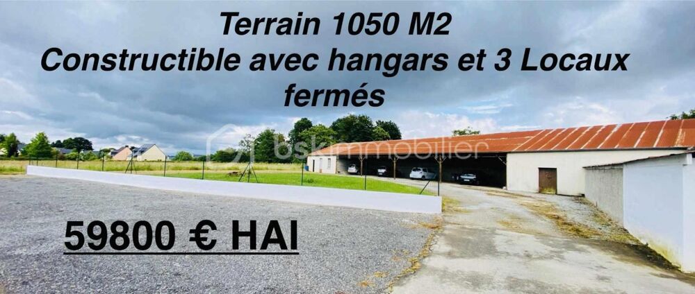 Vente Terrain Terrain Constructible de 1050 M² avec 8 Garages ouverts et 3 Locaux Fermés d'environ 268 M²  (Plein Bourg) Guilliers