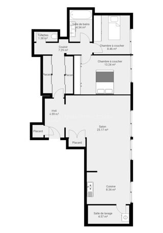  Appartement � vendre 3 pi�ces 82 m�