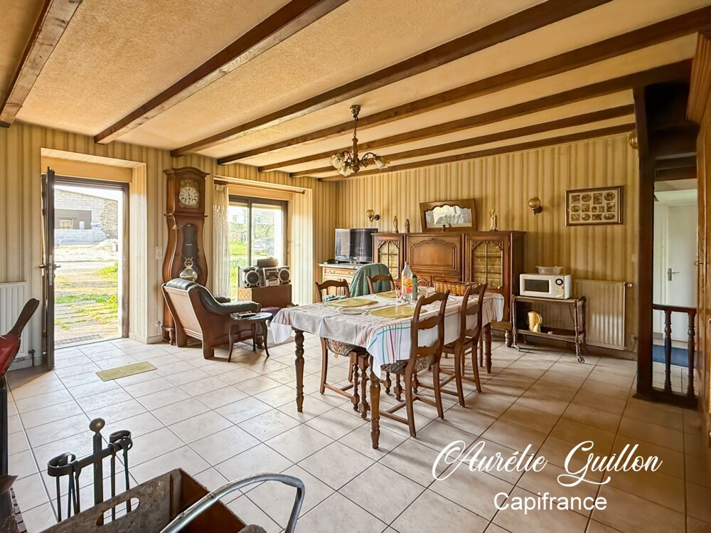 En exclusivité ! Longère en pierre  135 m² habitables, combles, dépendance et terrain