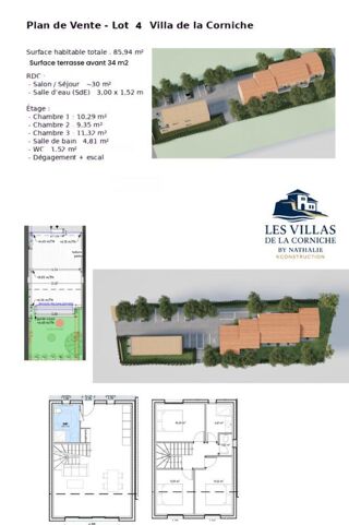  Villa � vendre 4 pi�ces 85 m�