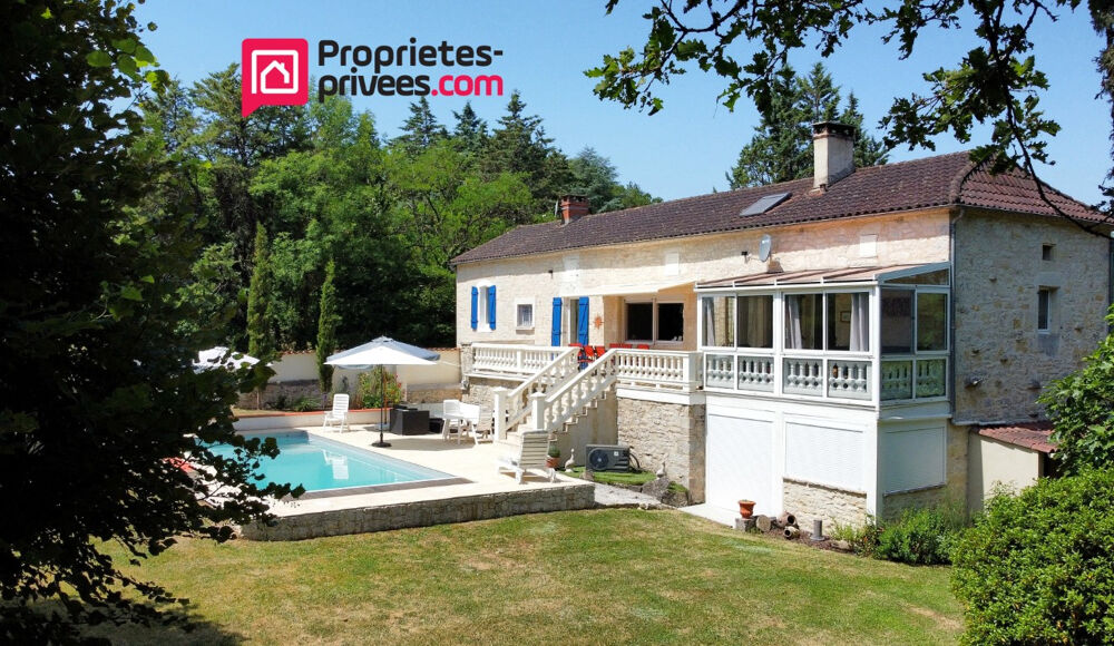 Maison en pierre rénovée 230 m² - 6 chambres - piscine - terrain 5 000 m² à 10 min de Cahors