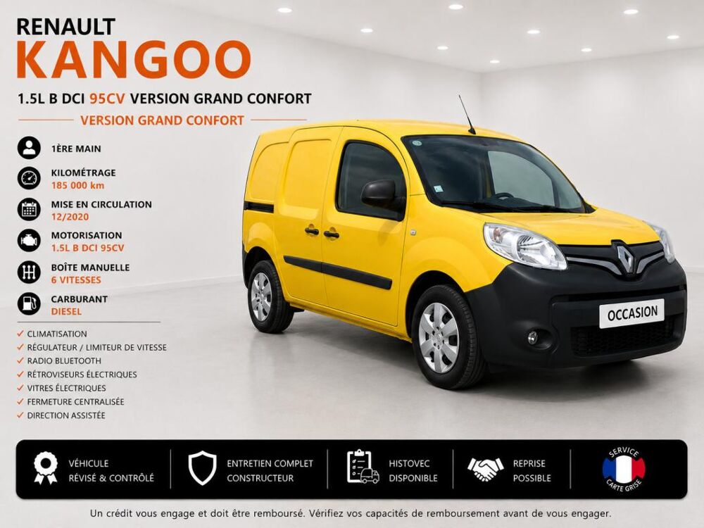 Kangoo Express 1&deg; Main / 1.5L B DCI 95cv de 2021 version GRAND CONFORT CLIM 2021 occasion 60430 Abbecourt