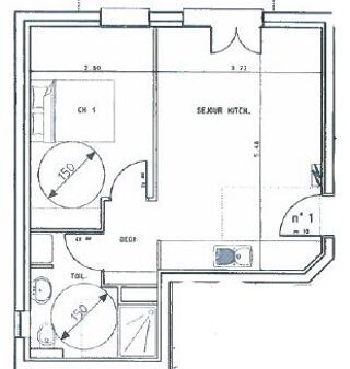  Appartement � louer 2 pi�ces 41 m�