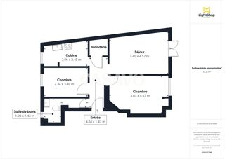  Appartement � vendre 3 pi�ces 53 m�