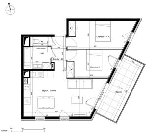  Appartement � vendre 3 pi�ces 62 m�