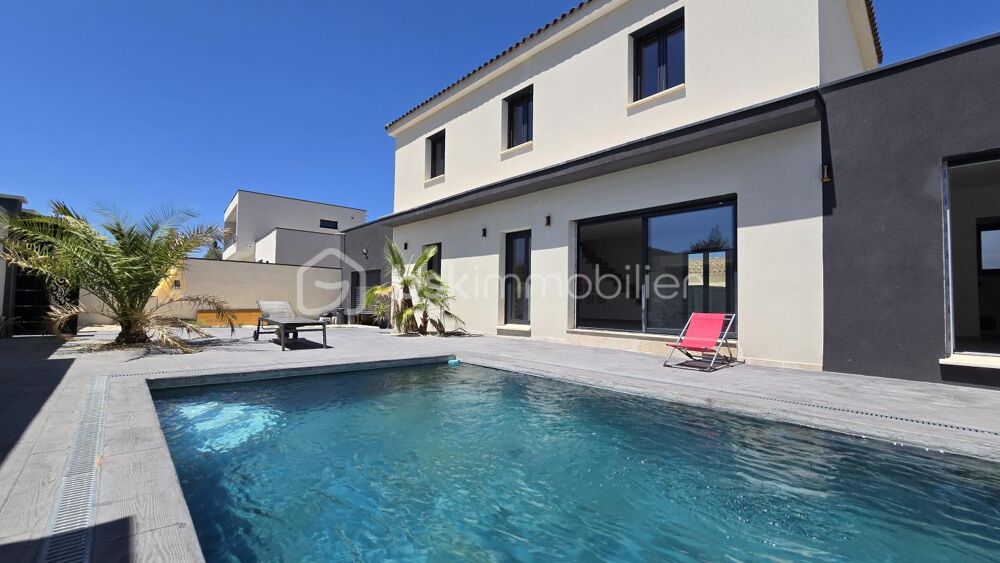 Maison contemporaine avec suite parentale en RDC, piscine Bali, pool-house et dépendance
