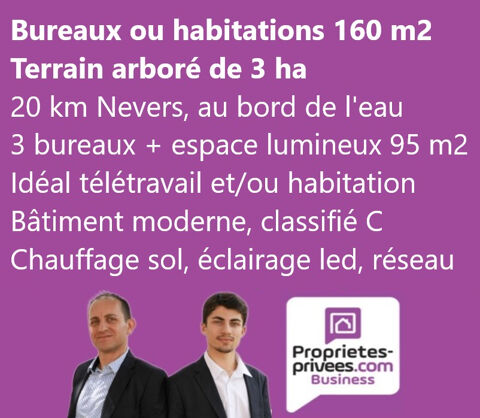 NIEVRE - CONSTRUCTION ATYPIQUE 160 M2 SUR TERRAIN 3 HA, AU BORD DE L'EAU 199000 58000 Nevers