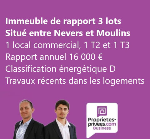 SAINT-PIERRE-LE-MOUTIER - IMMEUBLE DE RAPPORT 129000 58240 Saint pierre le moutier