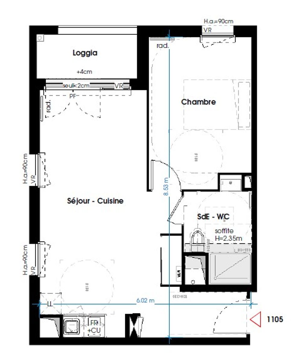 Location Appartement T2 avec parking et balcon à Lormont Lormont