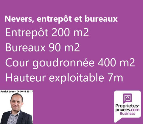 NEVERS -  LOCATION ENTREPOT, BUREAUX ET PARKING GOUDRONNE 1490 58000 Nevers