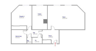  Appartement � vendre 2 pi�ces 58 m�