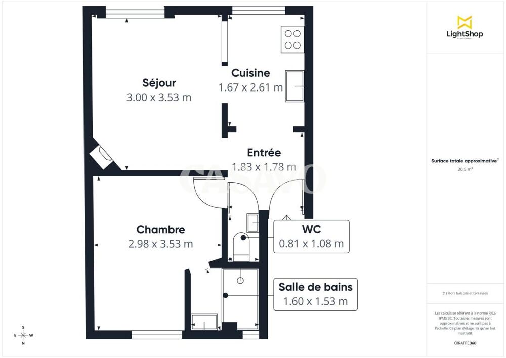 Vente Appartement Vente Appartement 2 pièces de 31m² - 92100 Boulogne-Billancourt Boulogne billancourt