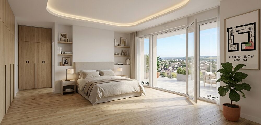 Vente Appartement ANDRÉSY – T3 NEUF EN DERNIER ÉTAGE AVEC GRANDE TERRASSE ET PARKING Andresy