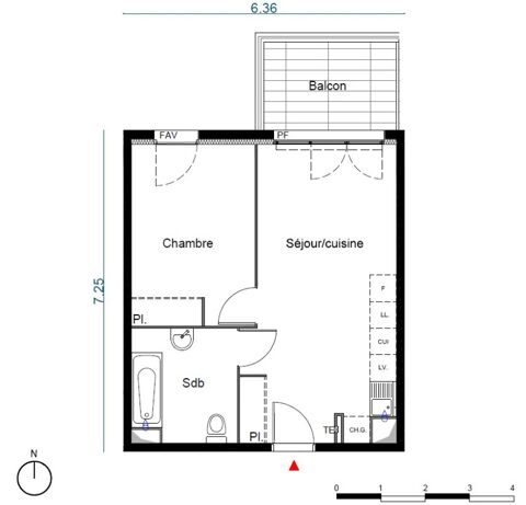  Appartement  louer 2 pices 39 m