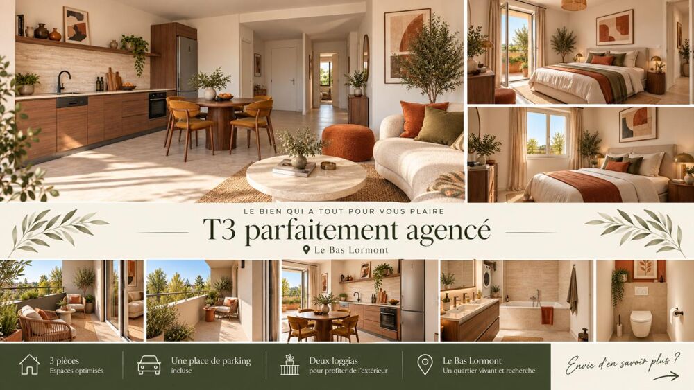 Vente Appartement BAS-LORMONT – T3 AVEC DEUX LOGGIAS Lormont