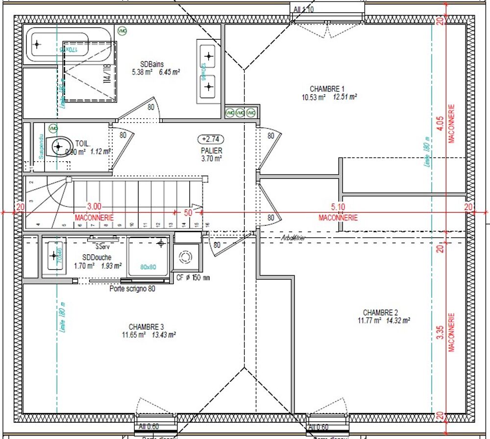 Vente Maison Superbe projet avec PC déposé au centre de Faucigny Faucigny