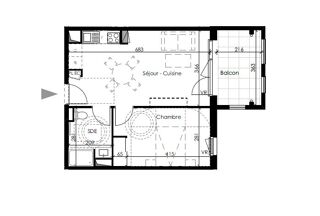  Appartement � louer 2 pi�ces 42 m�