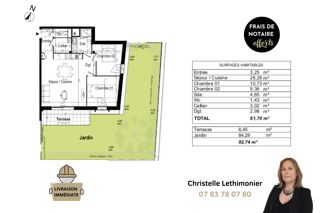  Appartement � vendre 3 pi�ces 61 m�