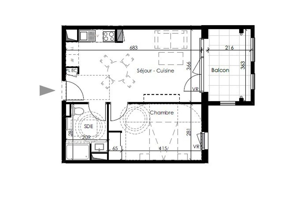 Location Appartement Appartement T2 avec parking et balcon au Pontet Le pontet