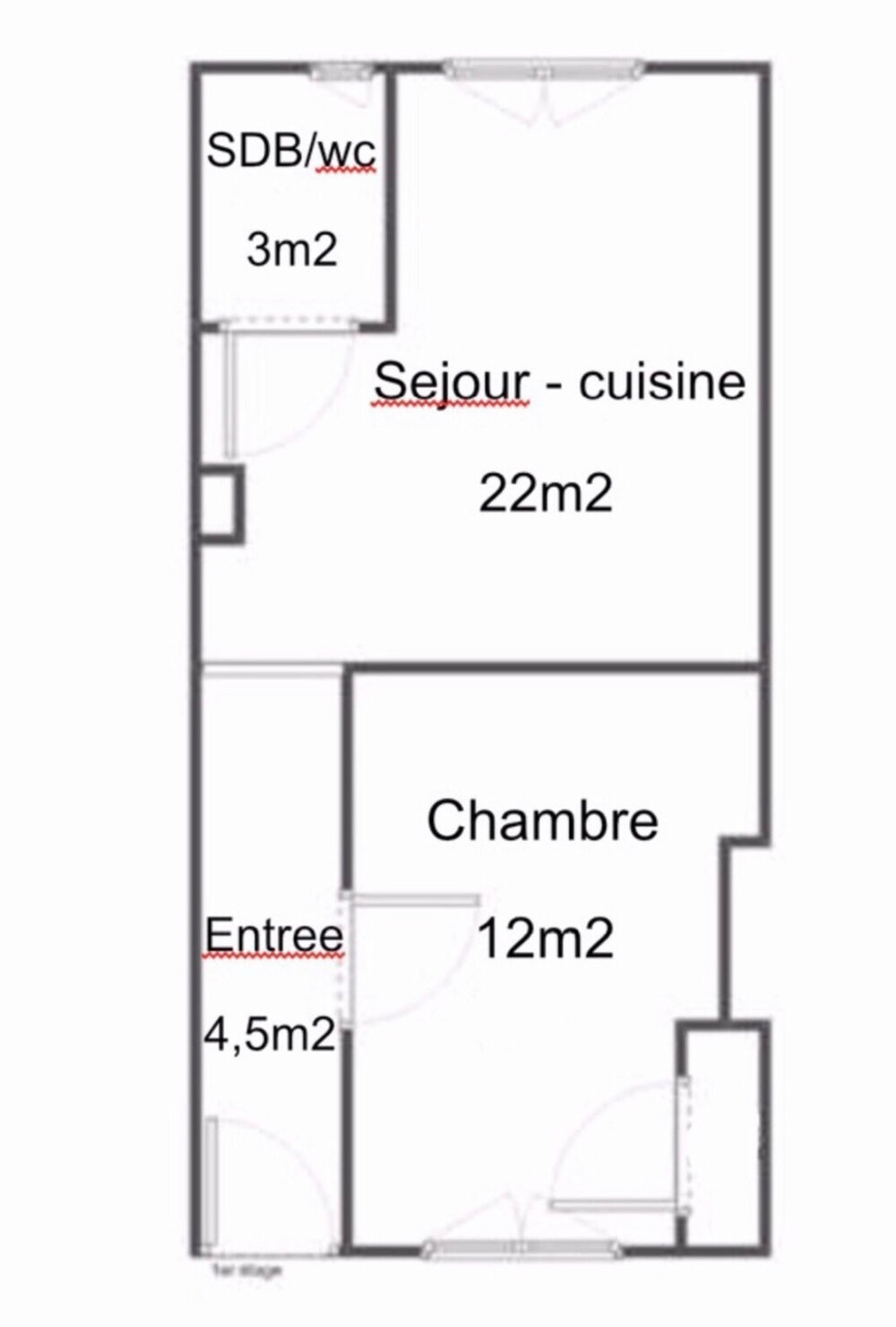 T2  Vieux Lyon / Perrache  42 m² rénové  faibles charges et cachet