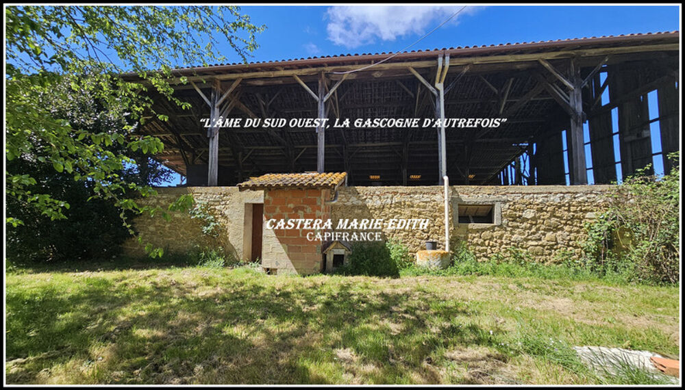 Propriete à BARRAN (GERS) AVEC MAISON GASCONNE EN PIERRES- 160 m² hab- sur 2,6 hectares + dépendances +PUITS