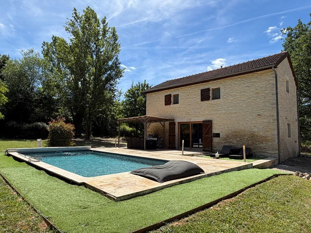 Cahors, maison en pierre rénovée avec piscine